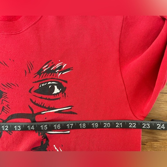 Vintage Christmas Crewneck Sweatshirt Creepy Santa Better Watch Out Unisex USA - Picture 8 of 9